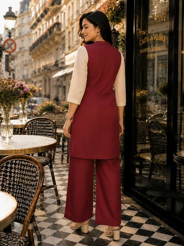 Maroon_Ethnic_Straight_Kurta_Set_for_Women