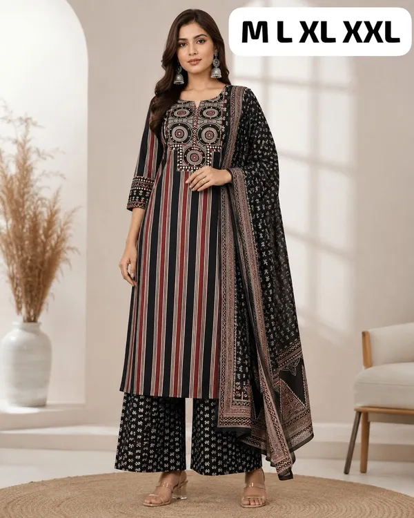 Black_Printed_Ethnic_Kurta_Set_for_Women