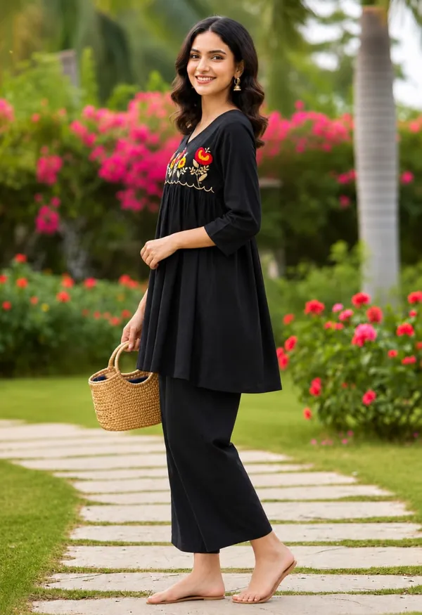Black_Embroidered_Kurta_Set_for_Women