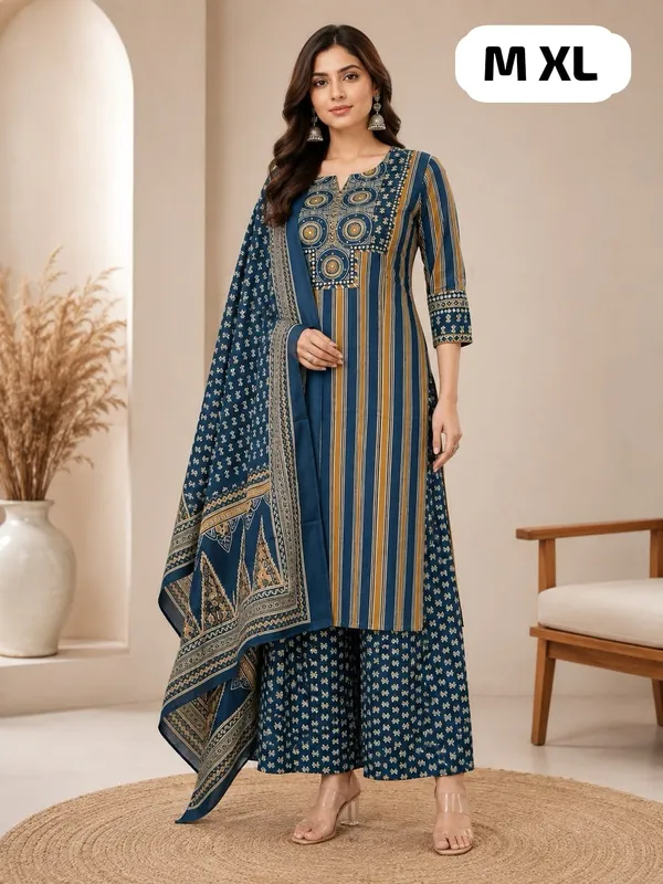 Blue_Printed_Straight_Kurta_Set_With_Dupatta_For_Women