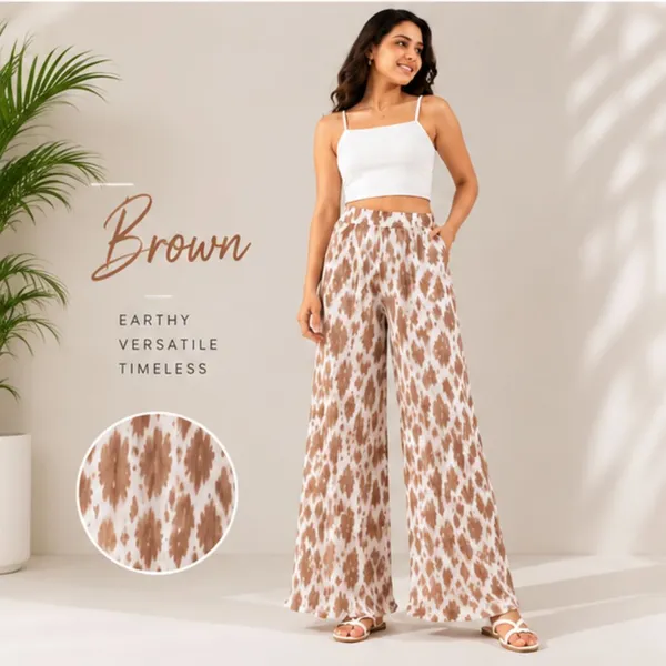 Brown_Printed_Wide_Leg_Palazzo_Pants_for_Women