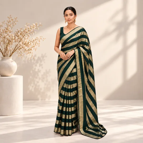 Green_Gold_Striped_Saree_for_Women
