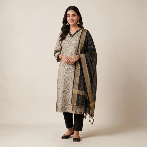 Beige_Cotton_Straight_Kurta_Set_For_Women