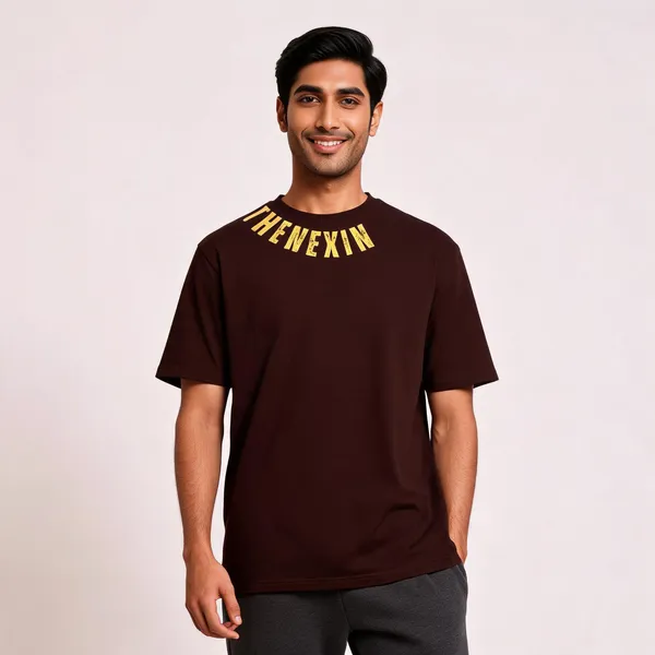Dark_Brown_Oversized_T-shirt_100%_Pure_Cotton_For_Unisex