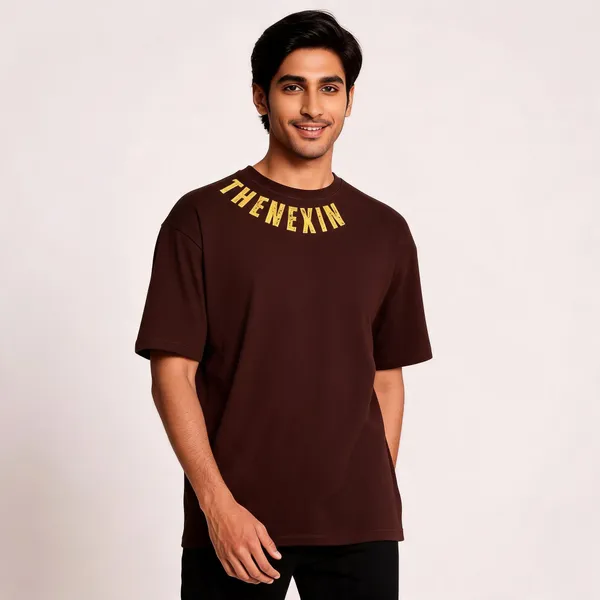 Dark_Brown_Oversized_T-shirt_100%_Pure_Cotton_For_Unisex