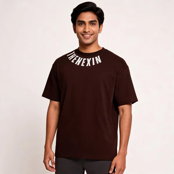 Dark_Brown_Oversized_T-shirt_100%_Pure_Cotton_For_Unisex