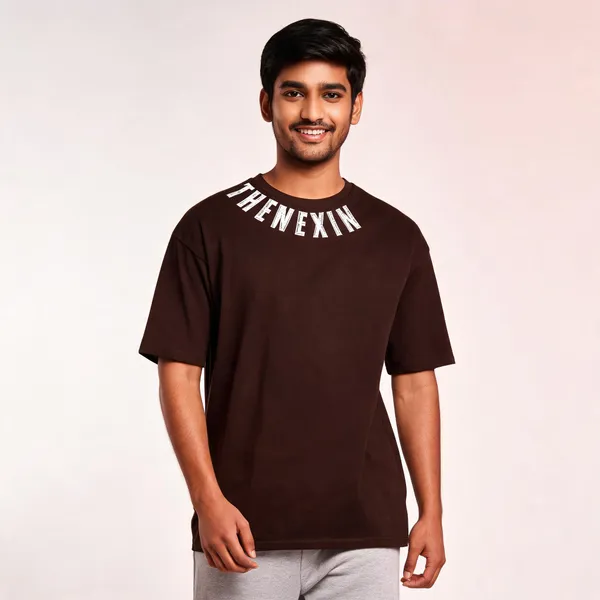 Dark_Brown_Oversized_T-shirt_100%_Pure_Cotton_For_Unisex