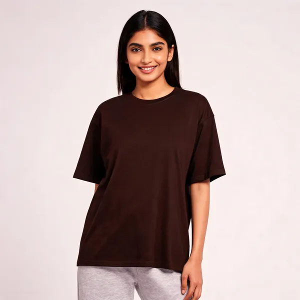 Brown_Oversized_T-shirt_100%_Pure_Cotton_For_Unisex