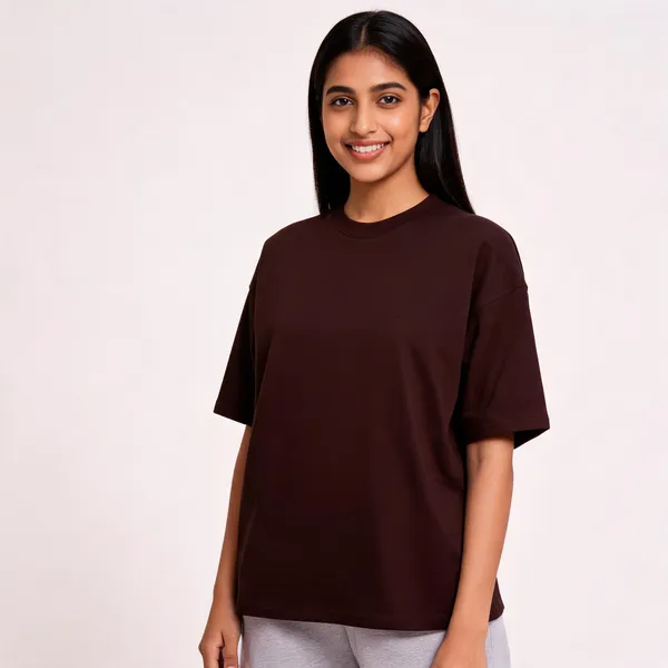 Brown_Oversized_T-shirt_100%_Pure_Cotton_For_Unisex