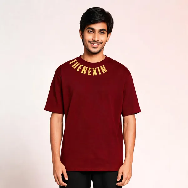 Maroon_Oversized_T-shirt_100%_Pure_Cotton_For_Unisex