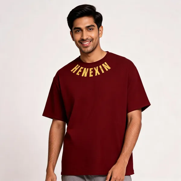 Maroon_Oversized_T-shirt_100%_Pure_Cotton_For_Unisex