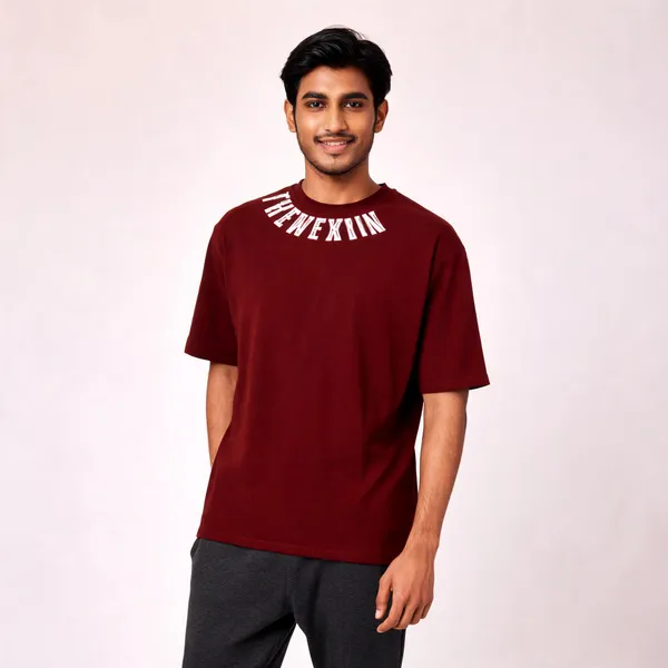 Maroon_Oversized_T-shirt_100%_Pure_Cotton_For_Unisex