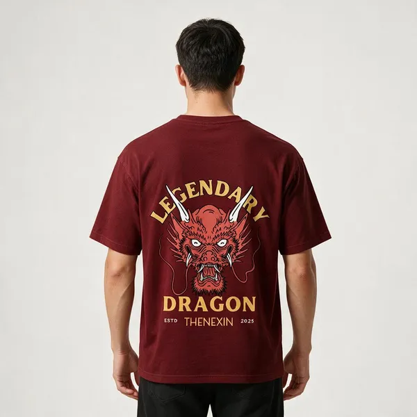 Maroon_Oversized_T-shirt_100%_Pure_Cotton_For_Unisex
