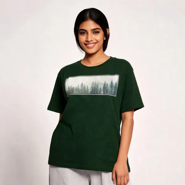Dark_Green_Oversized_T-shirt_100%_Pure_Cotton_For_Unisex