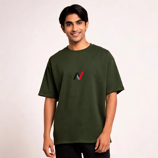 Dark_Green_Oversized_T-shirt_100%_Pure_Cotton_For_Unisex