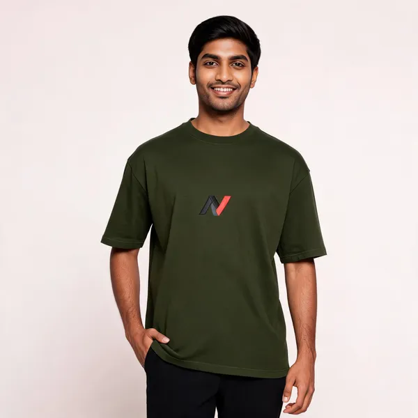 Dark_Green_Oversized_T-shirt_100%_Pure_Cotton_For_Unisex