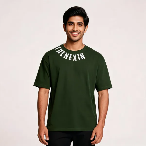 Dark_Green_Oversized_T-shirt_100%_Pure_Cotton_For_Unisex