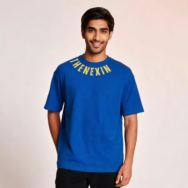 Blue_Oversized_T-shirt_100%_Pure_Cotton_For_Unisex