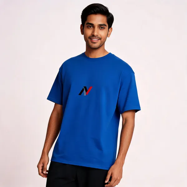Blue_Oversized_T-shirt_100%_Pure_Cotton_For_Unisex