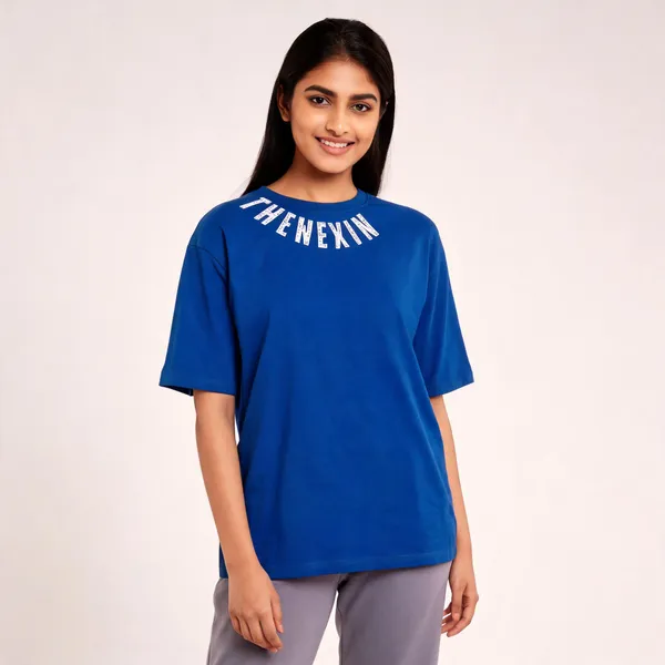 Blue_Oversized_T-shirt_100%_Pure_Cotton_For_Unisex