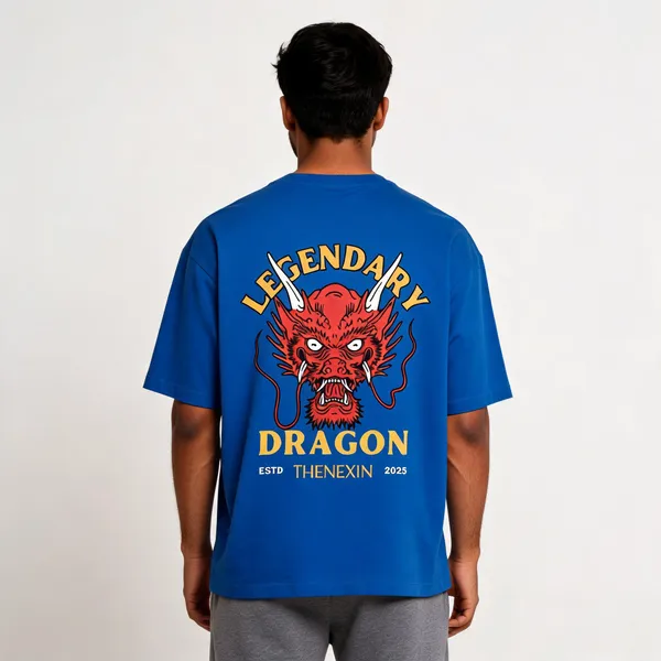 Blue_Oversized_T-shirt_100%_Pure_Cotton_For_Unisex