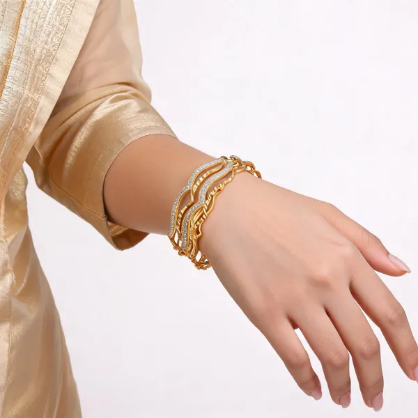 Gold_Metal_Alloy_Openwork_Stone_Studded_Bangle_For_Women