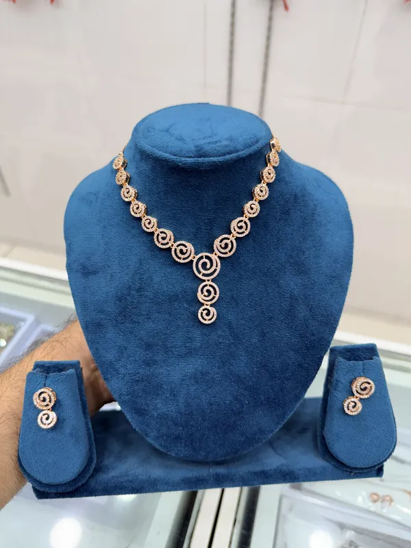 Rose_Gold_Metal_Alloy_Spiral_Circular_Pendant_Necklace_Set_For_Women