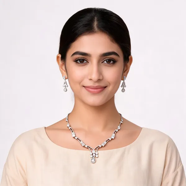 Gold_Metal_Alloy_Floral_Teardrop_Pendant_Necklace_Set_For_Women