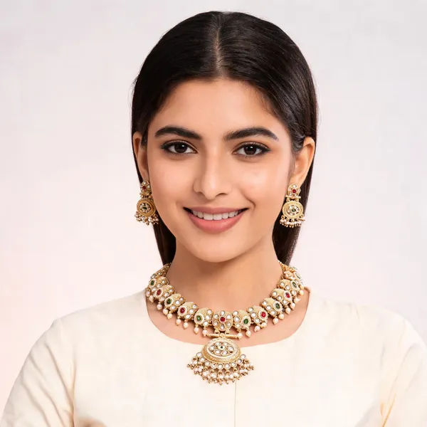 Gold_Metal_Alloy_Kundan_Stone_Pearl_Traditional_Necklace_Set_For_Women