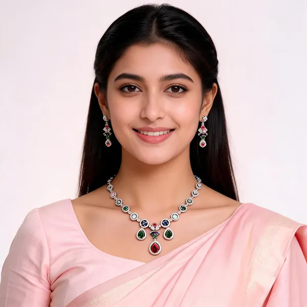 Silver_Metal_Alloy_Multicolour_Stone_Circular_Necklace_Set_For_Women