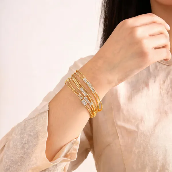Gold_Metal_Alloy_Textured_Embellished_Stacked_Bangle_For_Women