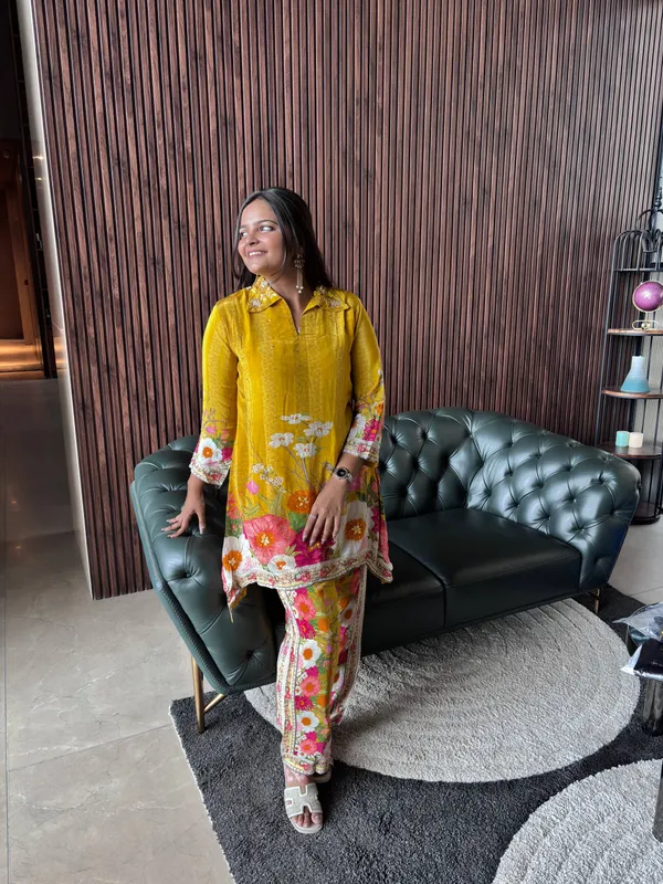 Yellow_Print_Indo_Western