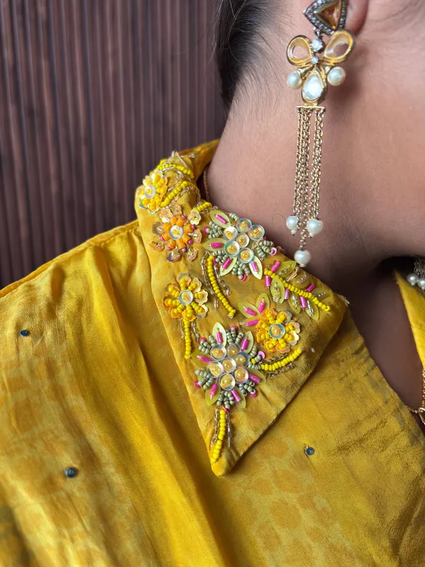 Yellow_Print_Indo_Western
