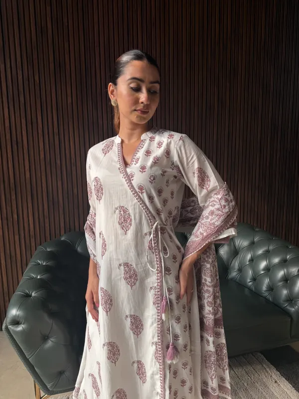 White_Printed_Kaftan_Dress