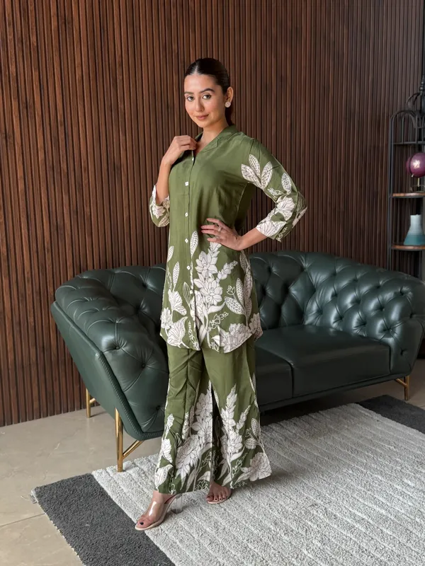 Olive_Floral_Printed_Coord_Set