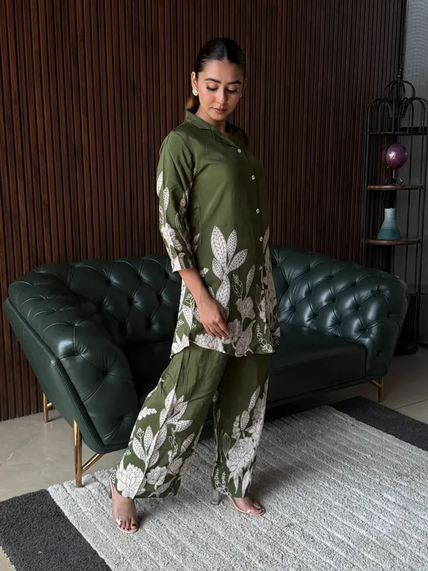 Olive_Floral_Printed_Coord_Set