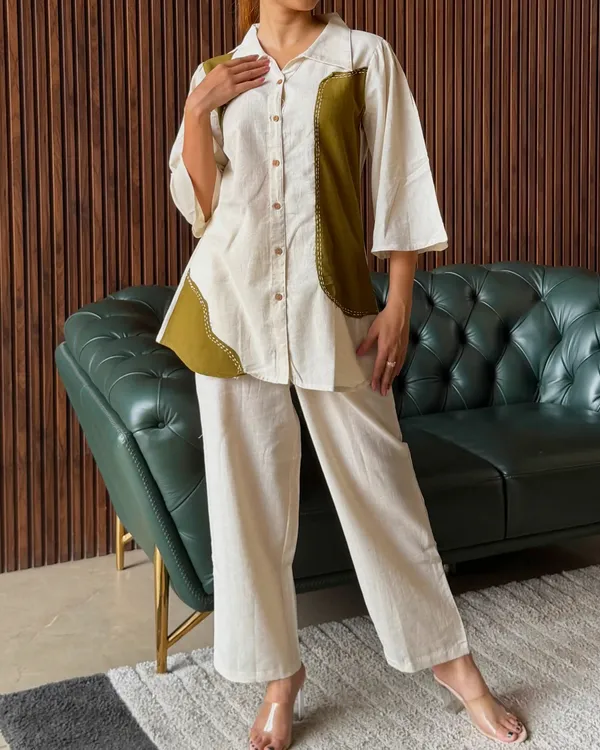 Ivory_And_Olive_Panel_Coord_Set