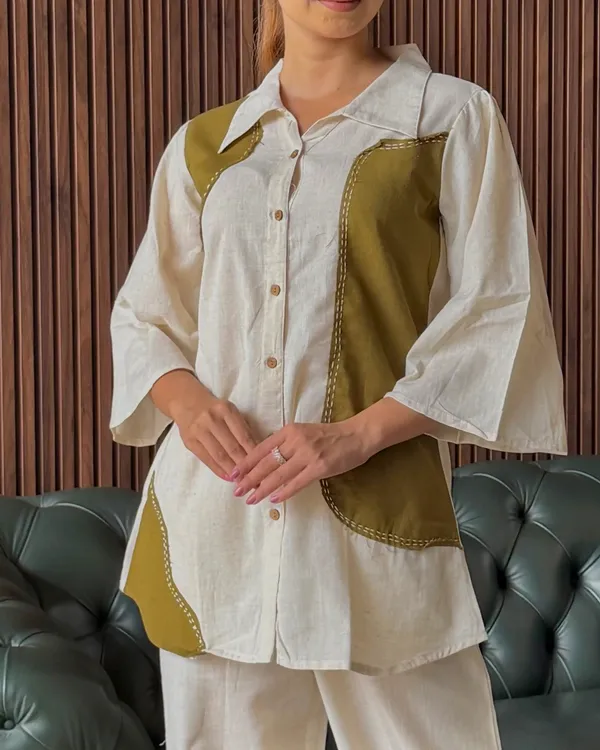 Ivory_And_Olive_Panel_Coord_Set
