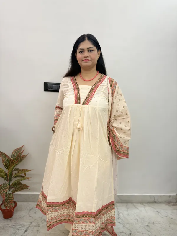 Cream_A-Line_Printed_Ethnic_Dress_for_Women