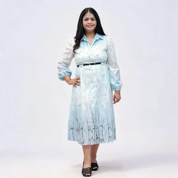 Light_Blue_Cotton_Relaxed_Embroidered_Belted_Midi_Dress_For_Women