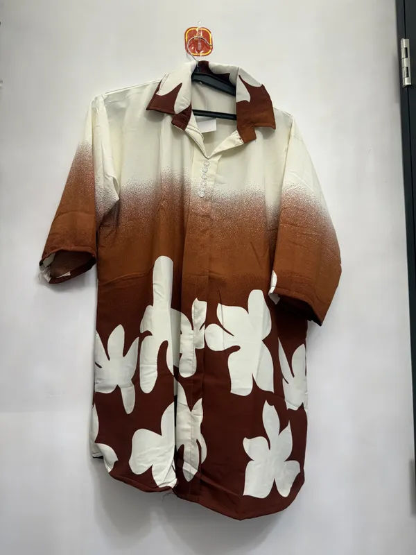 Brown_Cream_Printed_Casual_Shirt_for_Men