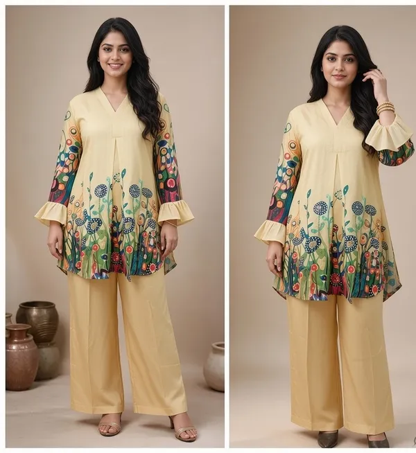 Yellow_Cotton_Blend_Straight_Printed_Kurta_Set_For_Women