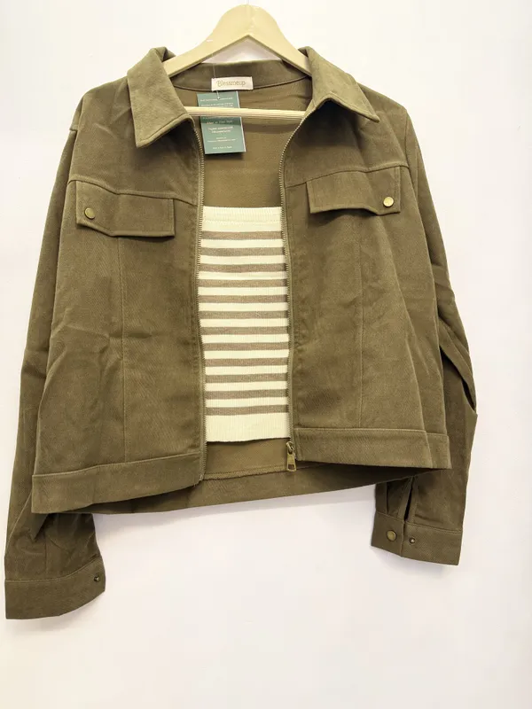 Olive_Textured_Utility_Jacket_With_Striped_Knit_Front_for_Women
