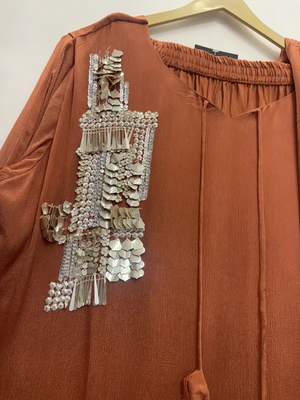 Rust_Embellished_Asymmetric_Dress_for_Women