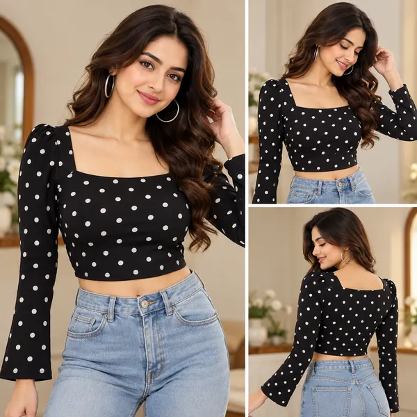 Black_Polka_Dot_Long_Sleeve_Crop_Top_for_Women