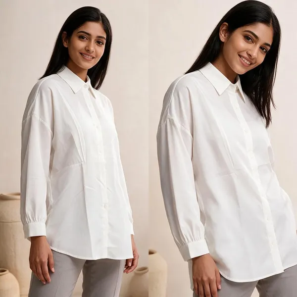 White_Crepe_Formal_Relaxed_Fit_Collared_Full_Sleeve_Shirt_For_Women