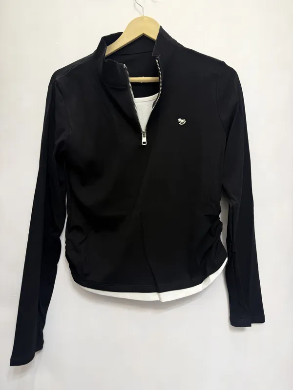 Black_Casual_Zip_Front_Jacket_for_Women
