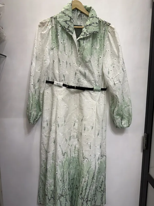 White_Floral_Long_Sleeve_Dress_for_Women