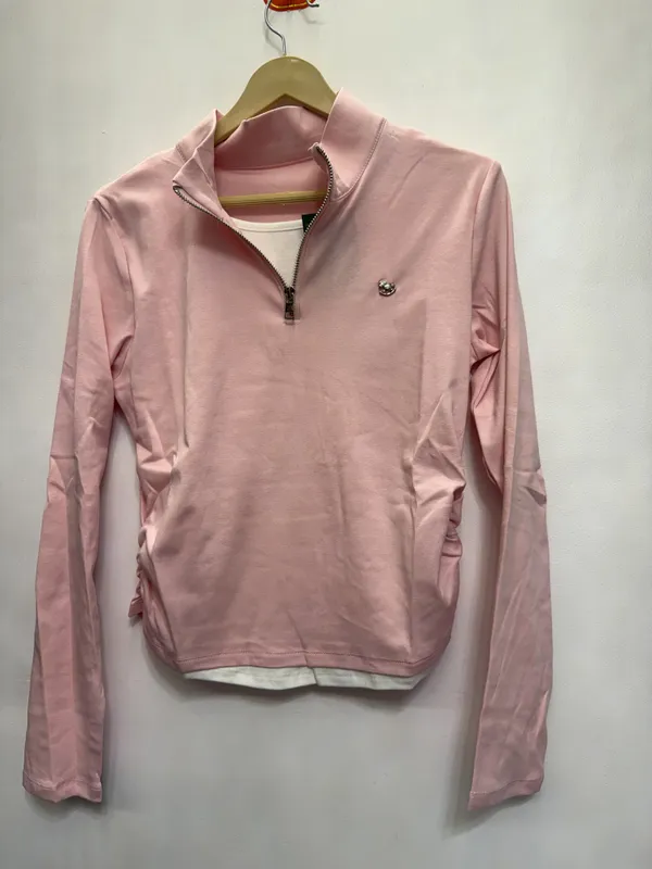 Pink_Quarter_Zip_Activewear_Top_for_Women