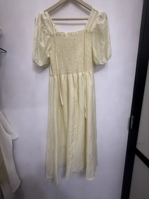Cream_Textured_Smocked_Midi_Dress_for_Women